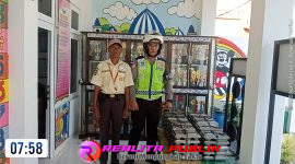 Satlantas Polres Lampung Utara Kawal Distribusi Makan Bergizi Gratis ke Sekolah