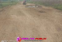 Kondisi ruas jalan kabupaten yang menghubungkan Desa Wonokarto hingga Talang Jali di Kecamatan Kotabumi Utara, Kabupaten Lampung Utara, Selasa (28/4/2026). (Photo:Rodi Sandra/realitapublik.id) 