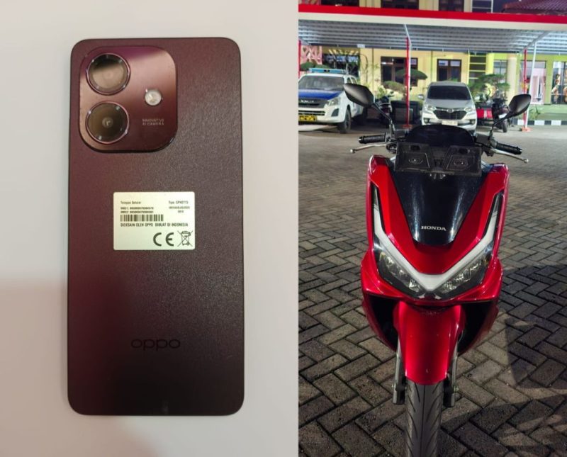 Barang Bukti yang diamankan Polisi. 