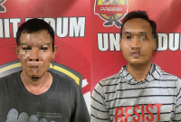 Dua orang terduga pelaku pencurian BBM Rd dan In. 