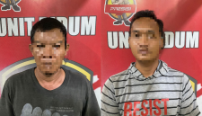 Dua orang terduga pelaku pencurian BBM Rd dan In. 