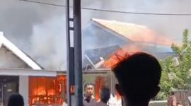Tangkapan layar video amatir yang memperlihatkan kondisi saat kebakaran terjadi. 