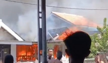 Tangkapan layar video amatir yang memperlihatkan kondisi saat kebakaran terjadi. 
