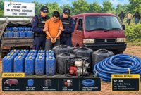 Tim gabungan pengamanan Pertamina EP Pendopo Field amankan Pelaku dan barang bukti.